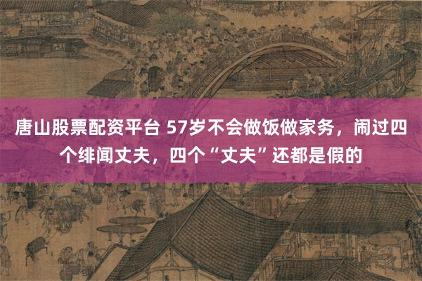 唐山股票配资平台 57岁不会做饭做家务，闹过四个绯闻丈夫，四