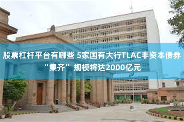 股票杠杆平台有哪些 5家国有大行TLAC非资本债券“集齐” 