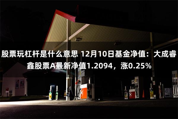 股票玩杠杆是什么意思 12月10日基金净值：大成睿鑫股票A最